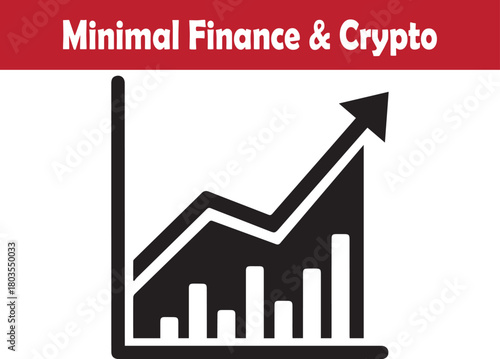 financial growth chart showing rising profit analytics vector illustration