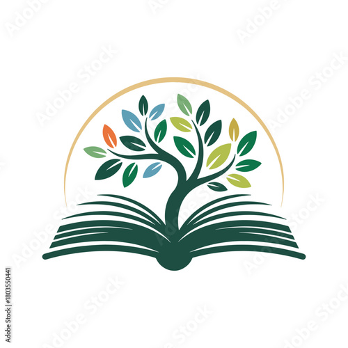 Modern Education Tree Logo Design