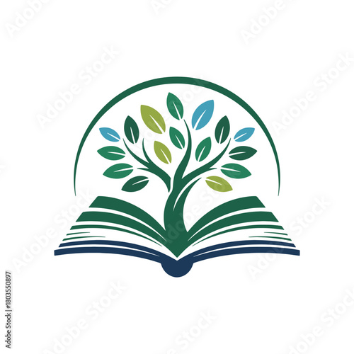 Modern Education Tree Logo Design