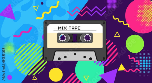 audio cassette vector illustration