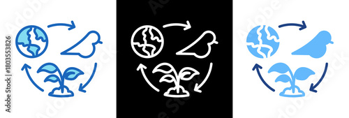 Biodiversity Conservation tripplestyle icon
