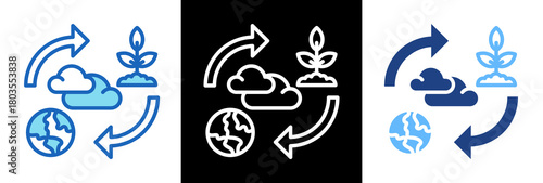 Carbon Neutrality tripplestyle icon