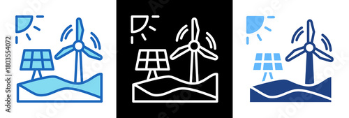 Renewable Energy tripplestyle icon