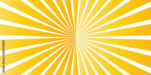 Yellow white starburst radial pattern abstract background design