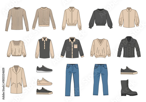 Fashionable Outfit Collection Stylish Apparel and Accessories for Everyday Wear.