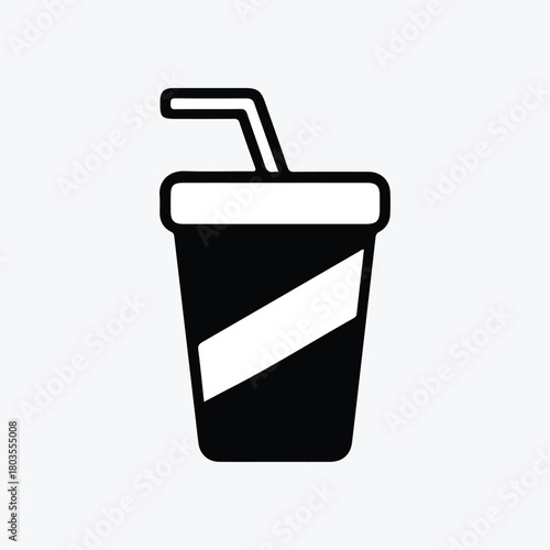 Drink cup icon, juice cup