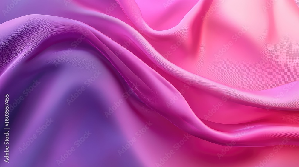 Fototapeta premium Flowing pink purple silk fabric texture background