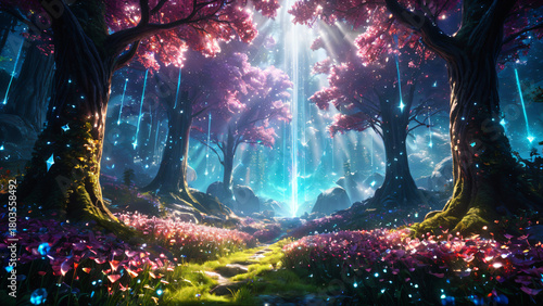 Magical Fantasy Forest Landscape