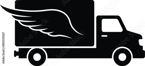 Delivery truck with a wing, representing fast and efficient service