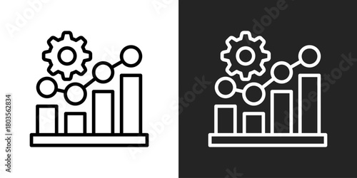 Maintenance Icon In Black And White Outline Style