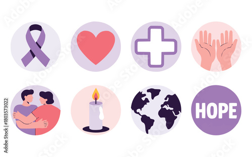 Show your support and solidarity for epilepsy awareness with these vibrant, minimalist icons, perfect for campaigns, designs, and spreading hope