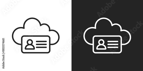 Identify Icon In Black And White Outline Style
