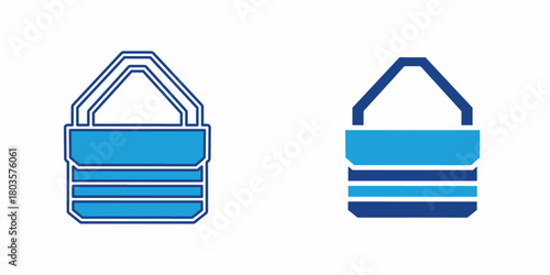 Blue bag icon. Design for business. Stock vector,