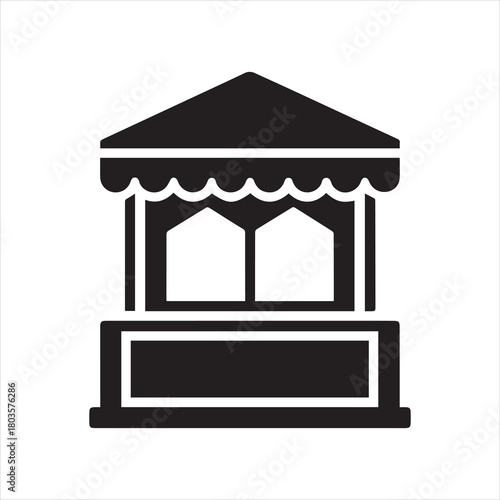 ticket booth icon vector illustration