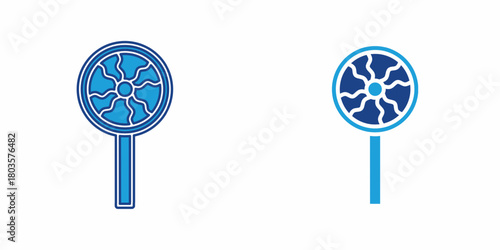 Blue lolipop icon. Design for business. Stock vector,