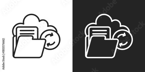 Logging Icon In Black And White Outline Style