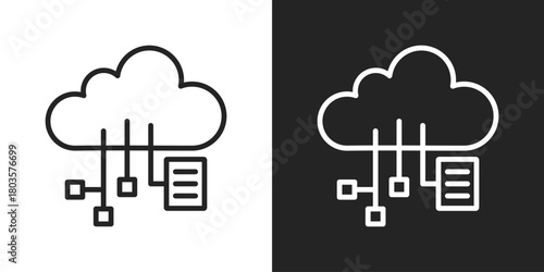 Segregarion Icon In Black And White Outline Style