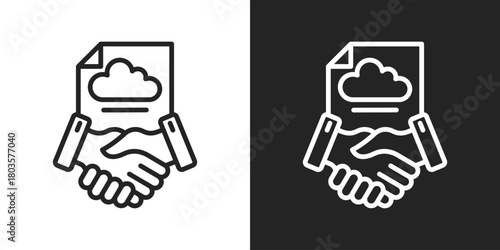 Slas Icon In Black And White Outline Style