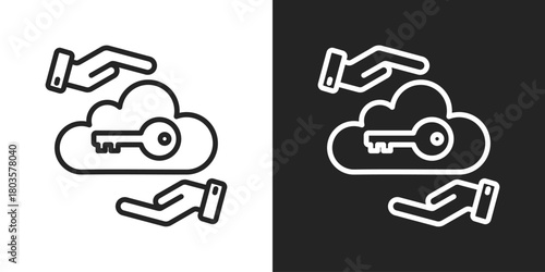 Ownership Icon In Black And White Outline Style