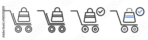 The Ultimate purchase Styles with Variations Line of icon set vector illustration