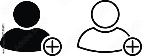 User icon with plus symbol for adding new accounts