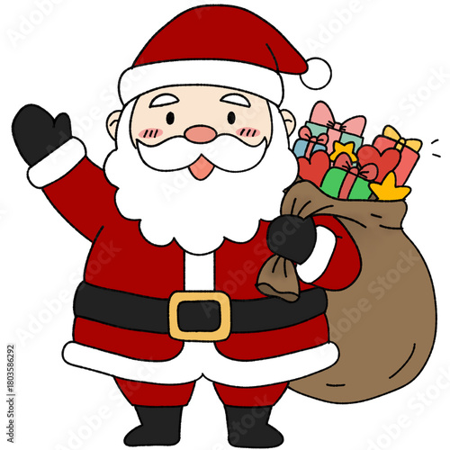 santa claus with a bag