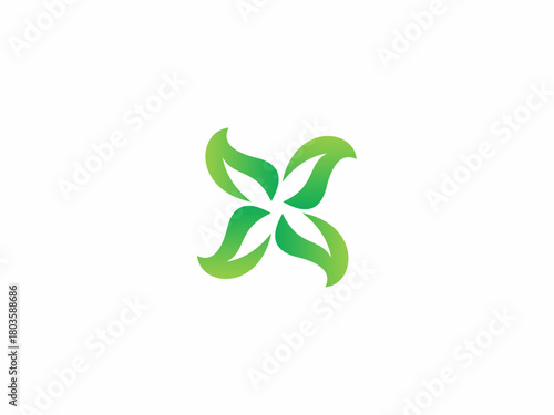 green leave logo design eco concept. Bio ecology life environmental icon