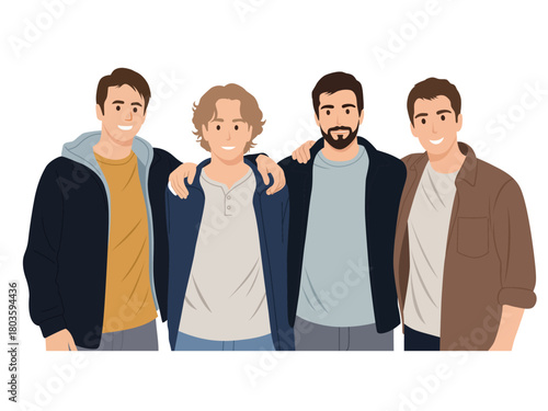 cheerful young guys cheerful community friendship fun