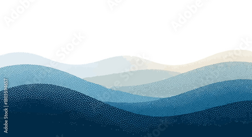 Abstract Gradient Waves Landscape A Serene and Calming Visual Harmony