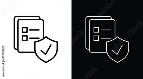 compliance Two-tone version in black and white background