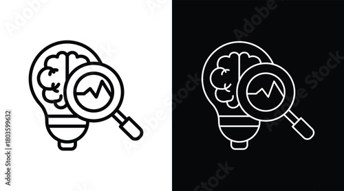 insight Two-tone version in black and white background