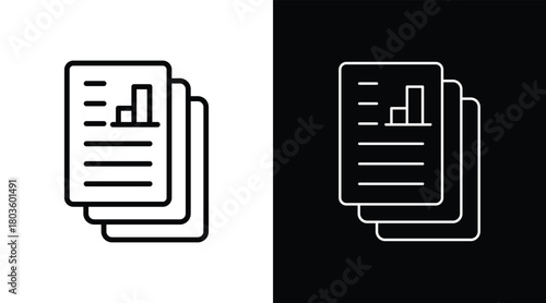 report Two-tone version in black and white background