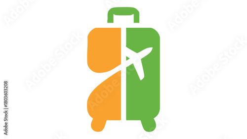 Travel baggage airplane symbol