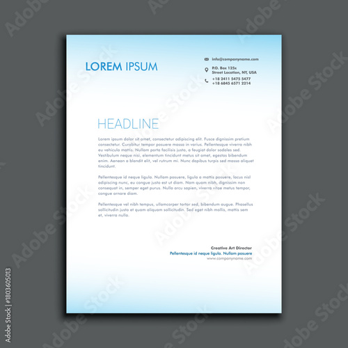 Modern Business Letterhead Template – Corporate Branding Design
