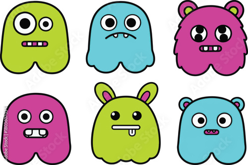 Cute Monster Vector Art with Fun and Playful Designs