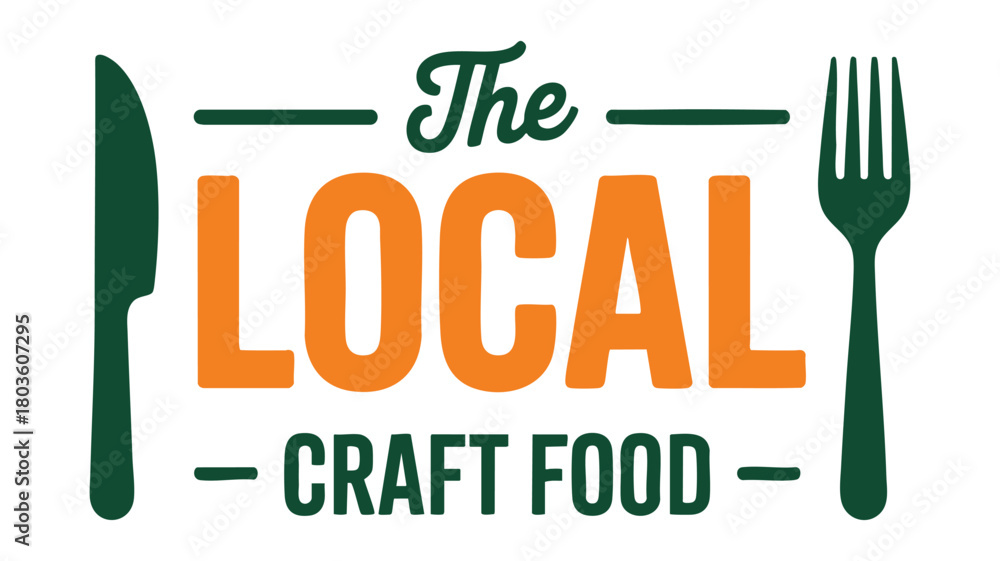Fototapeta premium Local craft food branding logo
