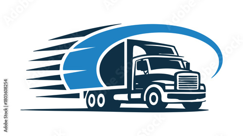Fast delivery truck logo design