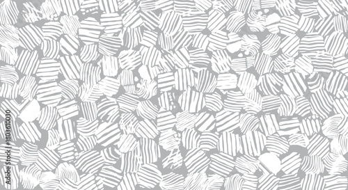 Abstract hand drawn imperfect dense line textured polka dot pattern, Japanese and tribal wood carving, block print organic background for textile, carpet.