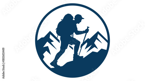 Mountain climber trek adventure