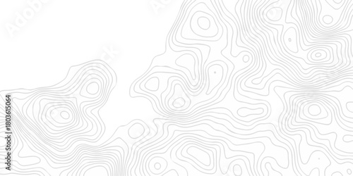 Modern location discovery vector topo map design White background with topographic world grid wave Topographic map geographic line texture.	