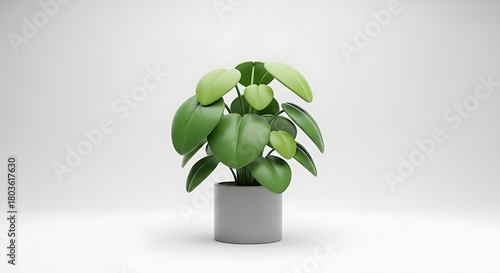 A serene potted plant brings a touch of nature indoors minimal gray