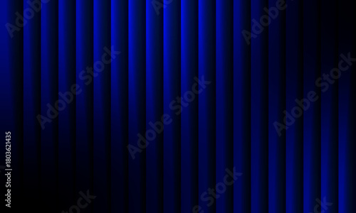 Glass ripple texture with dark gradient background and vivid orange, blue, and lilac light streaks. Futuristic distortion, moody abstract glow, reeded vertical blur. Vector illustration