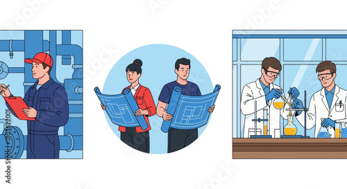 Petroleum engineer diploma concept. Architectural engineering. Biomedical engineering