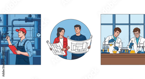 Petroleum engineer diploma concept. Architectural engineering. Biomedical engineering