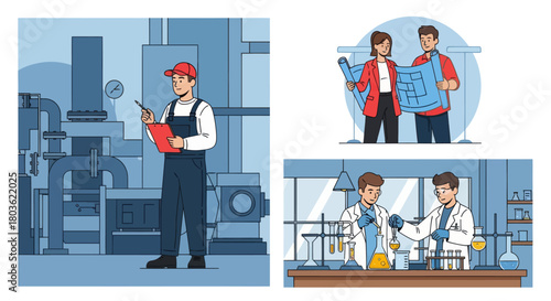 Petroleum engineer diploma concept. Architectural engineering. Biomedical engineering