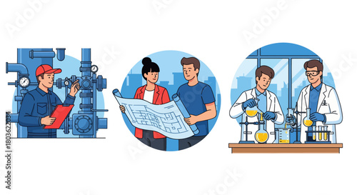 Petroleum engineer diploma concept. Architectural engineering. Biomedical engineering