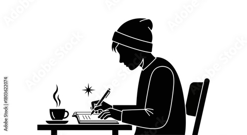 Writer creating compelling stories, fueled by coffee, finding inspiration