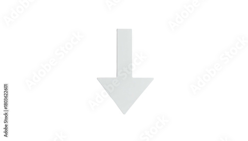 Gray, downward arrow pointing with black background simplicity