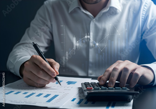 business man working on laptop