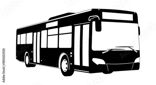 Modern transportation bus illustration for urban travel designs